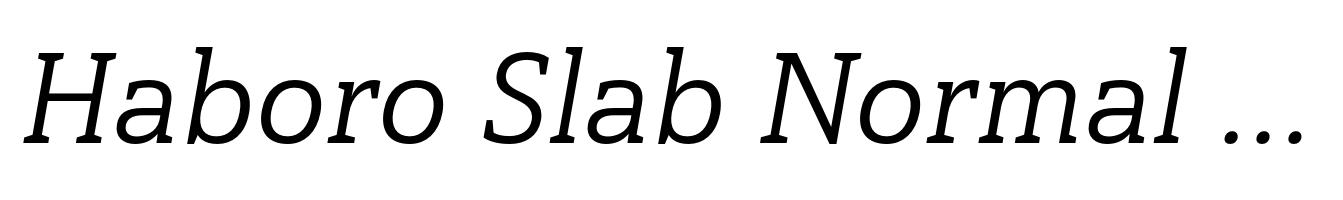 Haboro Slab Normal Regular Italic